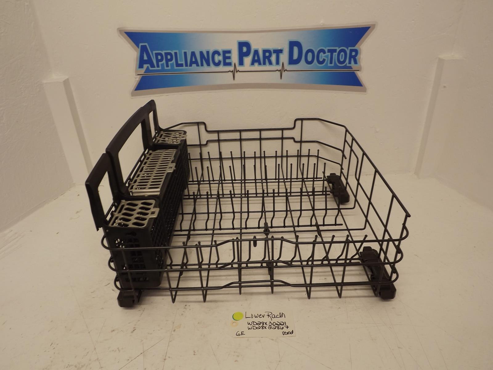 GE Dishwasher WD28X30221 WD28X22867 Lower Rack Used GE Dishwasher WD28X30221 WD28X22867 Lower Rack Used